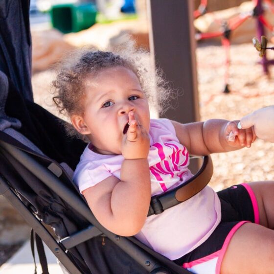 Baby in a stroller