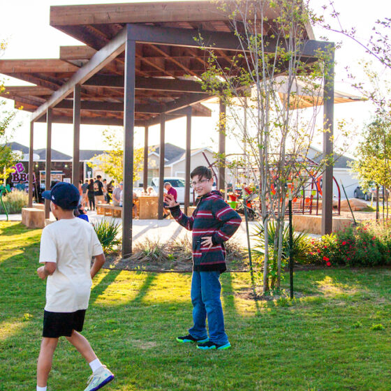 Children play on a sunny day in a Park