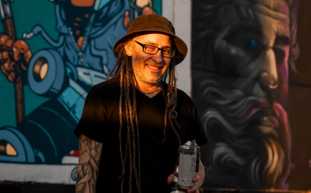 Muralist Nick Soupè