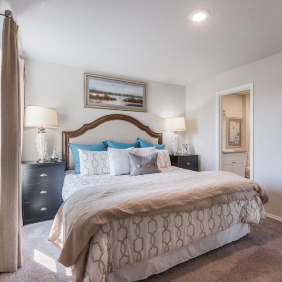 Cozy bedroom in the Drexel floorplan