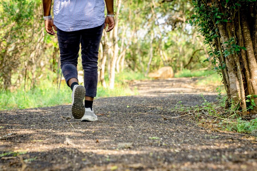 Guest walking on the Madla Greenway